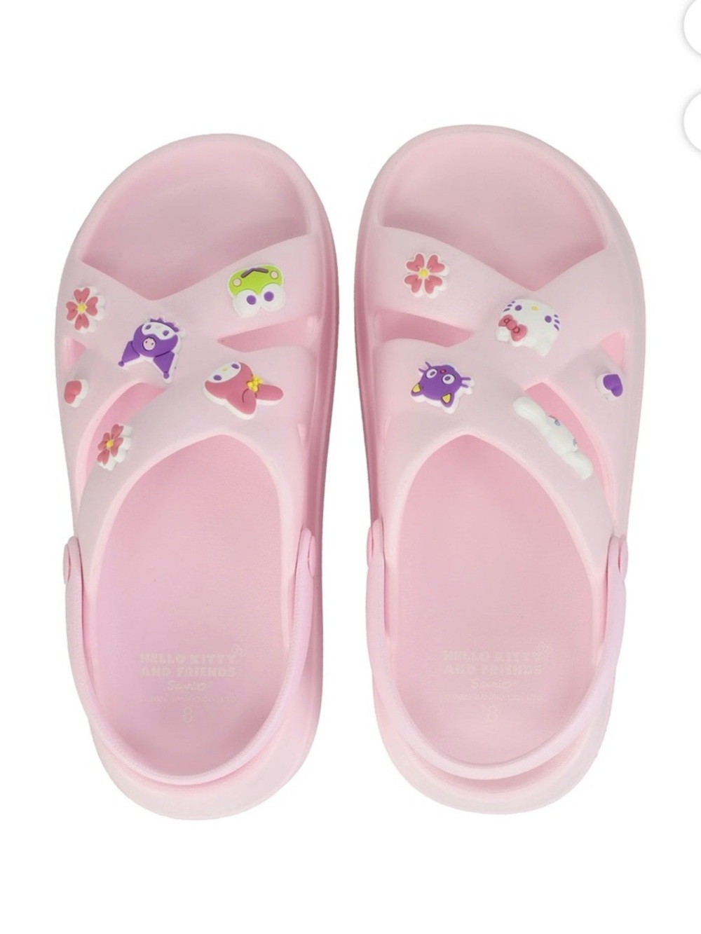 Hello Kitty Pink Platform Slides Women's Size 8
